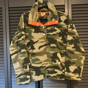 J Crew Vintage Fleece Sherpa Pullover- Size M